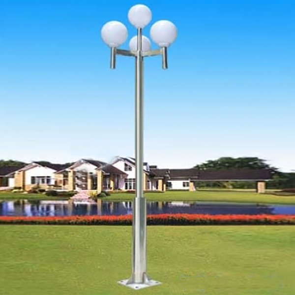 Cột đèn sân vườn DH/INOX 3+1 CẦU THỦY TINH